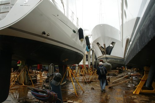 Boarding yacht onboard Dockwise in Palma de Mallorca © Ian & Andrea Treleaven